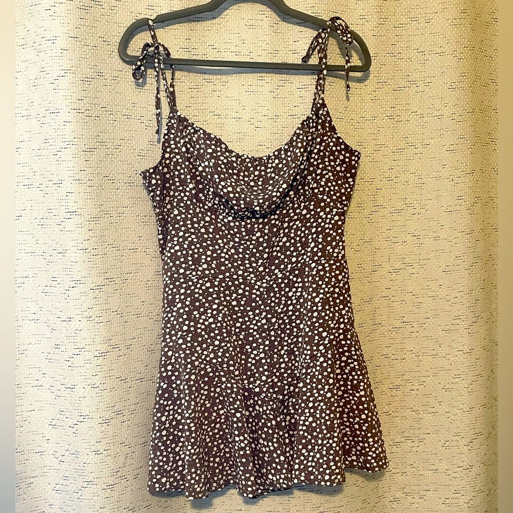 Ruched Brown Jumpsuit